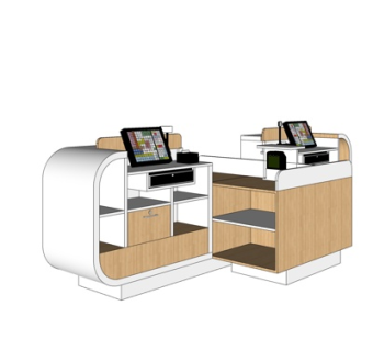 现代收银台su模型