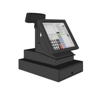 现代超市收银机su模型