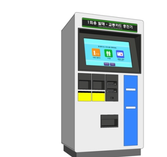 现代售票机su模型