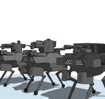 后现代机械兵器su模型