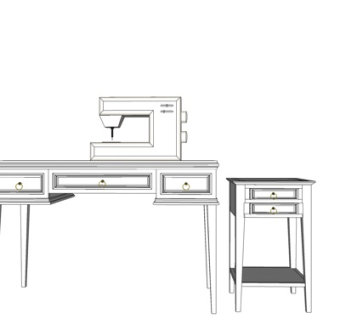 现代缝纫机su模型