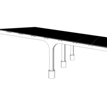 现代太阳能板su模型