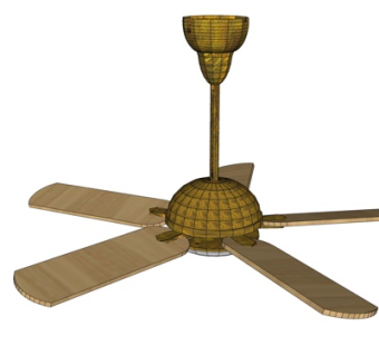 自然风吊扇su模型