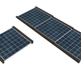现代太阳能板su模型