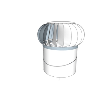 现代风力发电机su模型