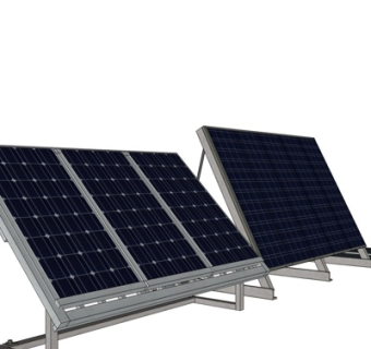 现代太阳能板su模型