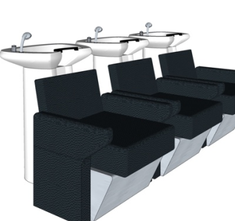 现代洗头按摩椅su模型
