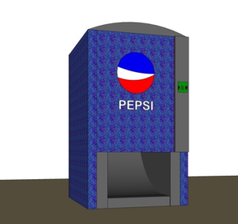 现代自动售卖机su模型