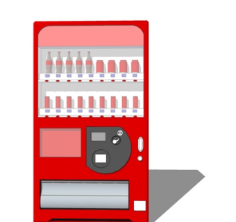 现代自动售卖机su模型