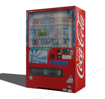 现代自动售卖机su模型