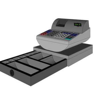 现代超市收银机su模型