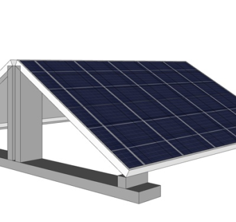 现代太阳能板su模型