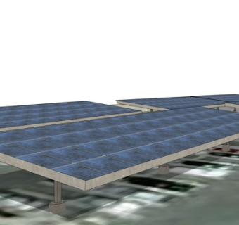 现代太阳能板su模型