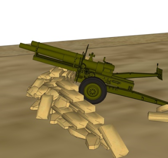 现代现代炮车su模型