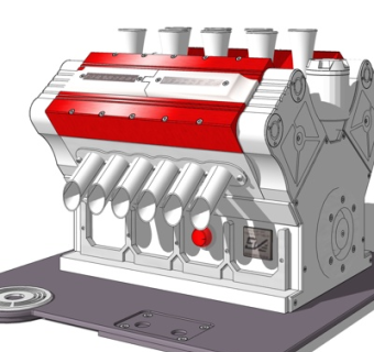 现代工业设备su模型