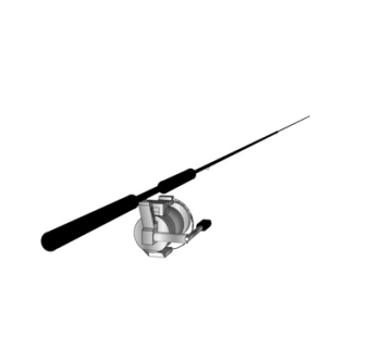 现代鱼竿su模型