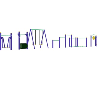 现代健身设备su模型