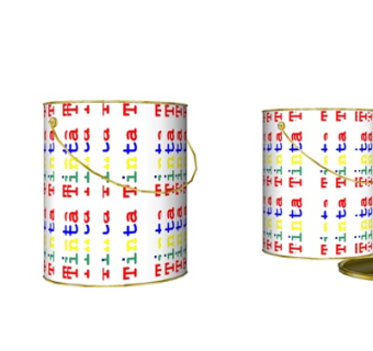 现代油漆桶su模型