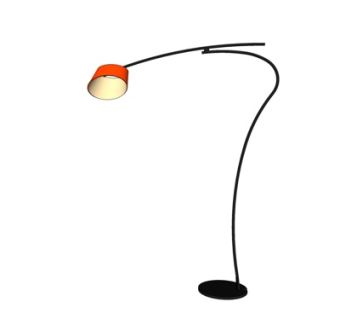 现代金属落地灯su模型