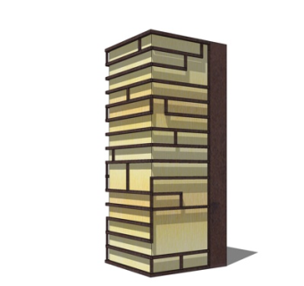 中式金属景观灯su模型