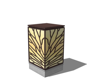 中式金属景观灯su模型