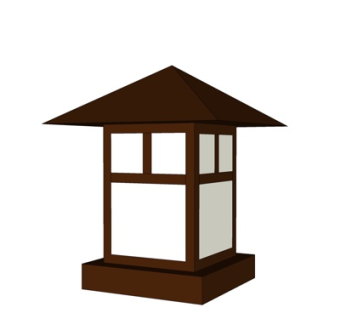 日式草坪灯su模型