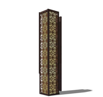 中式金属景观灯su模型