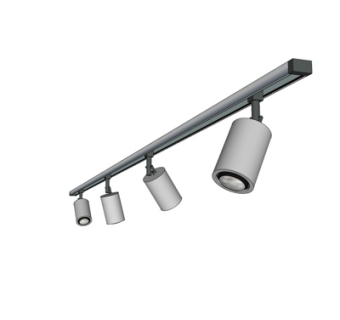 现代金属射灯su模型