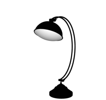 现代金属台灯su模型