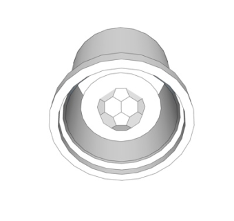 现代圆形筒灯su模型