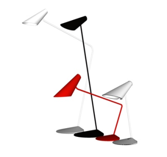 现代金属台灯su模型