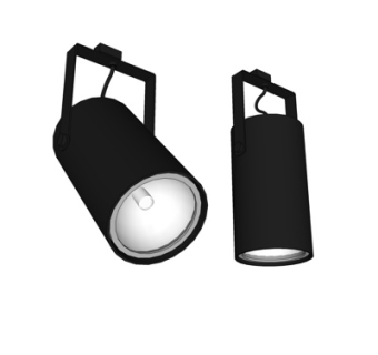 现代金属射灯su模型