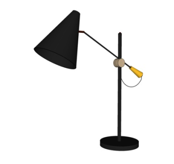 现代金属台灯su模型