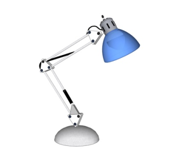 现代金属台灯su模型