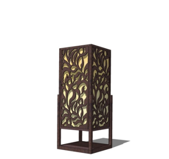 中式金属景观灯su模型