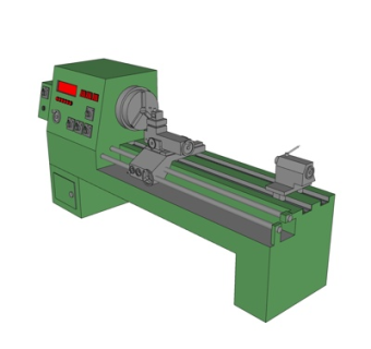 现代车床su模型