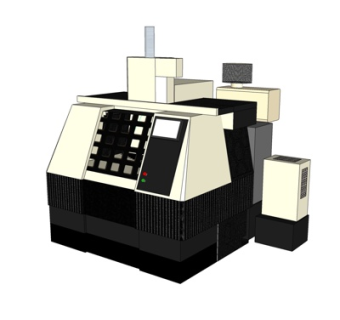 现代车床控制器su模型