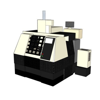 现代车床控制器su模型