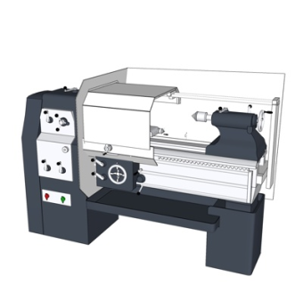 现代车床su模型