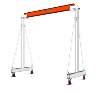 工业风龙门吊机su模型