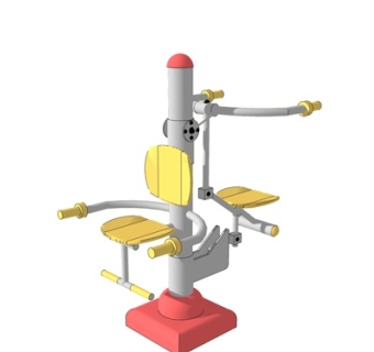 现代户外健身器材su模型