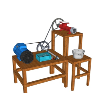 现代切割机su模型