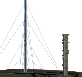 工业风电线杆su模型