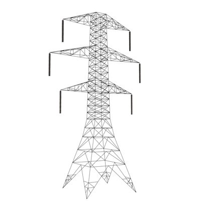 工业风电线杆su模型