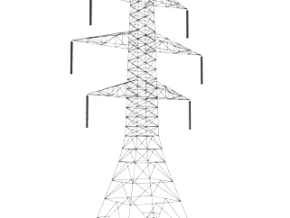 工业风电线杆su模型