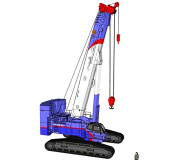 现代塔吊式起重机su模型