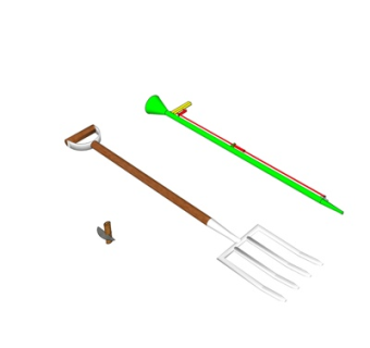 现代铲子su模型