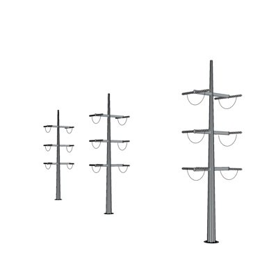 工业风高压电塔su模型