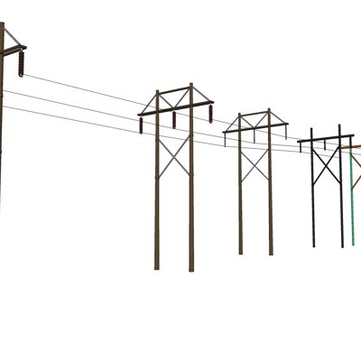 工业风高压电塔su模型
