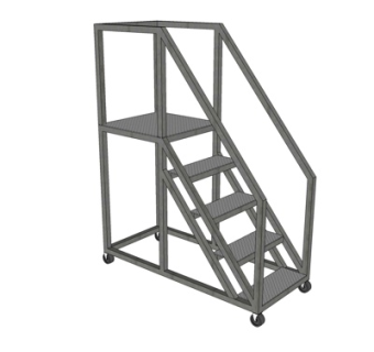 工业风货架置物架su模型